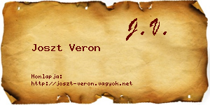 Joszt Veron névjegykártya
